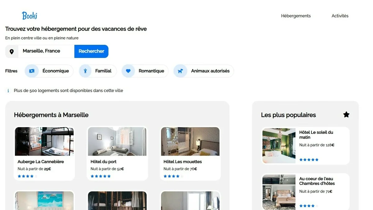 Aperçu du projet Booki