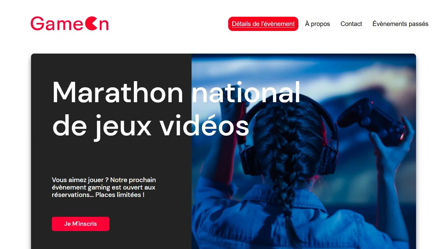 Aperçu du projet GameOn